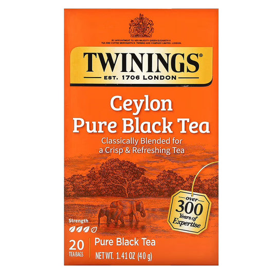 Twinings, Ceylon Pure Black Tea, 20 Tea Bags