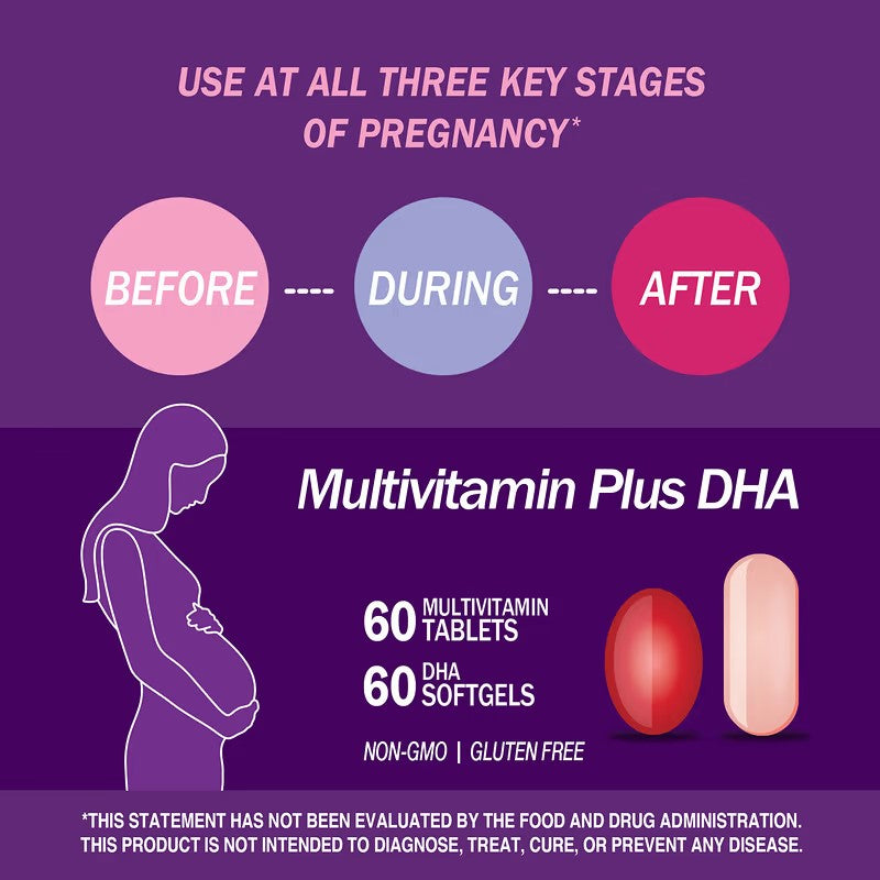 21st Century, Prenatal Multivitamin Plus DHA, 2 Bottles, 60 Tablets / 60 Softgels