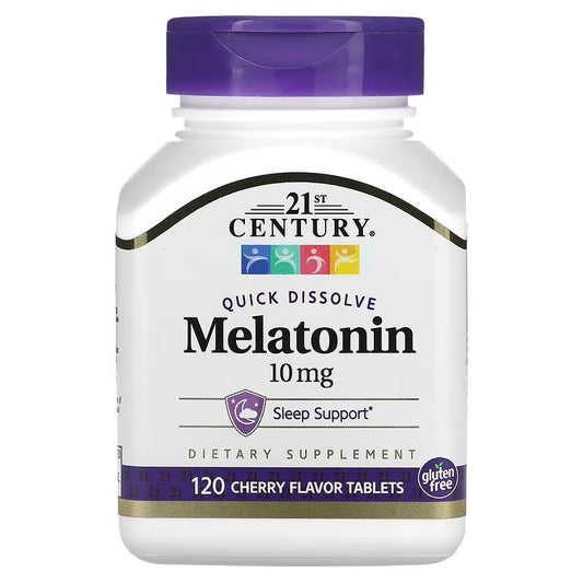 21st Century, Quick Dissolve Melatonin, Cherry, 10 mg