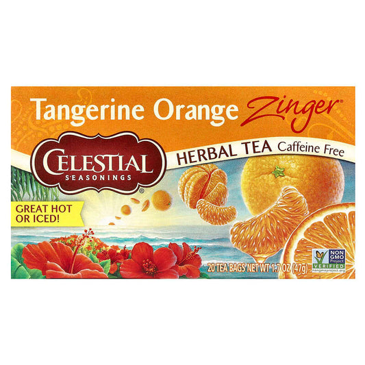 Celestial Seasonings, Herbal Tea, Tangerine Orange Zinger®, Caffeine Free, 20 Tea Bags