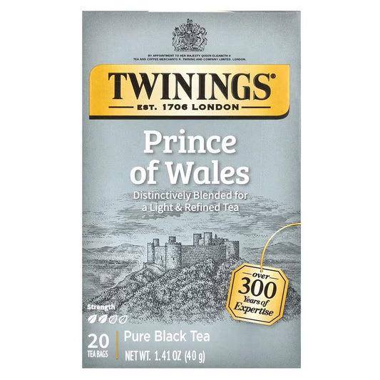 Twinings, Pure Black Tea, Prince Of Wales, 20 Tea Bags