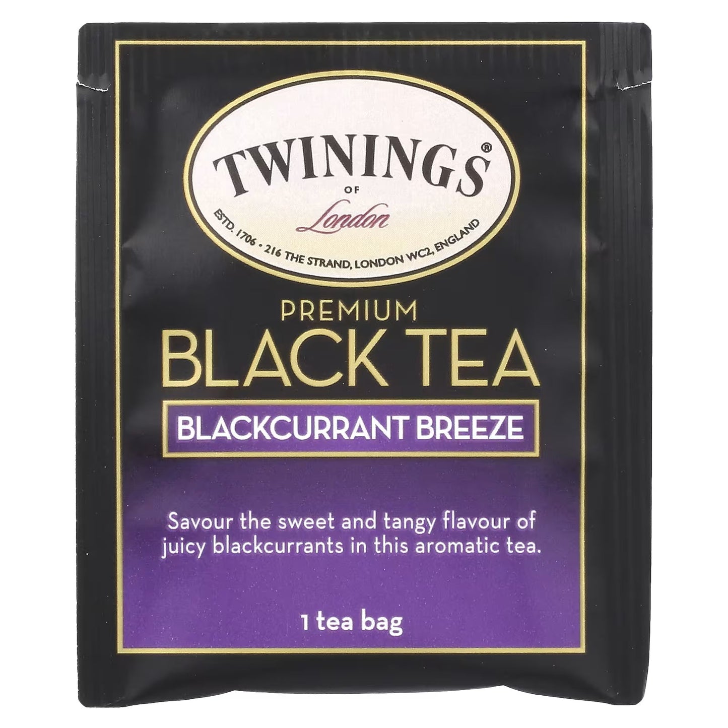 Twinings, Premium Black Tea, Blackcurrant Breeze, 20 Tea Bags