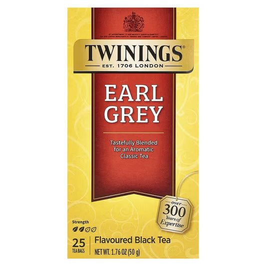 Twinings, Flavored Black Tea, Earl Grey, 25 Tea Bags