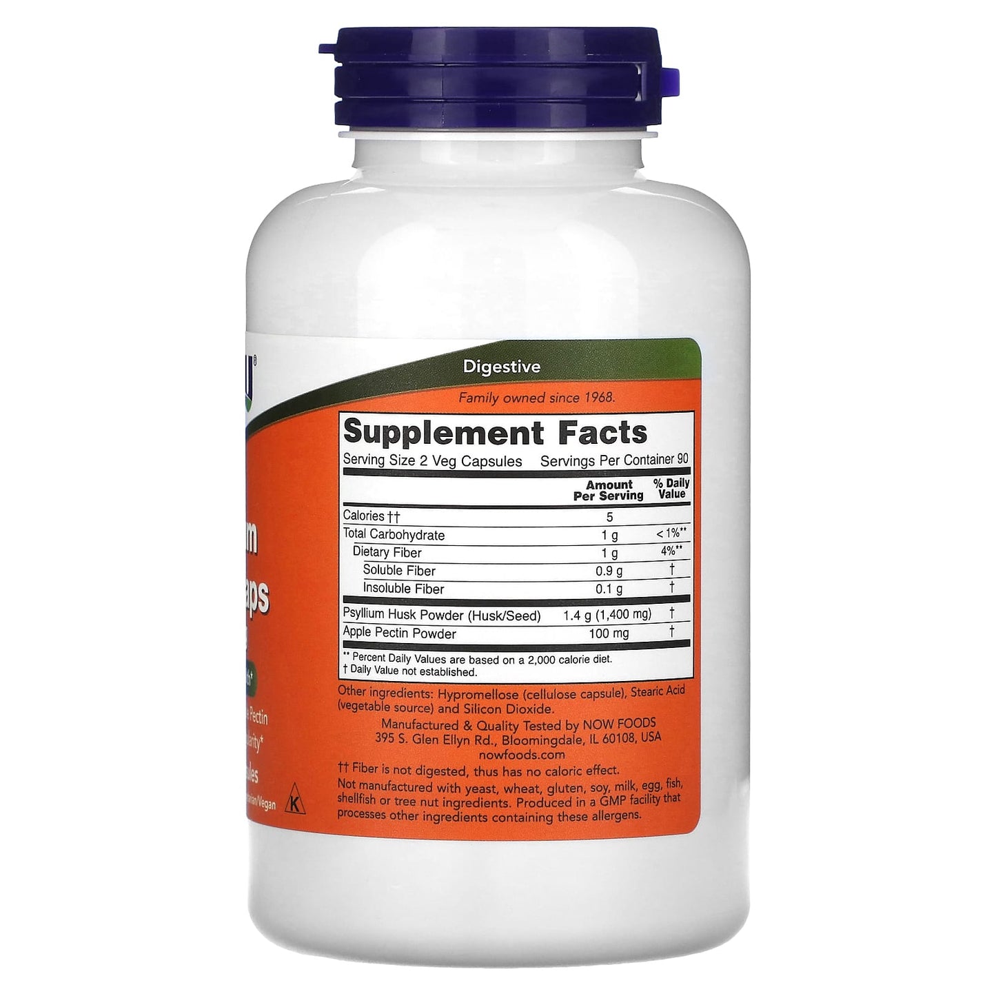 NOW Foods, Psyllium Husk Caps, 700 mg