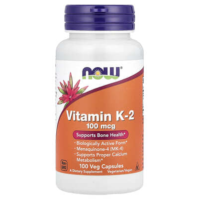 NOW Foods, Vitamin K-2, 100 mcg