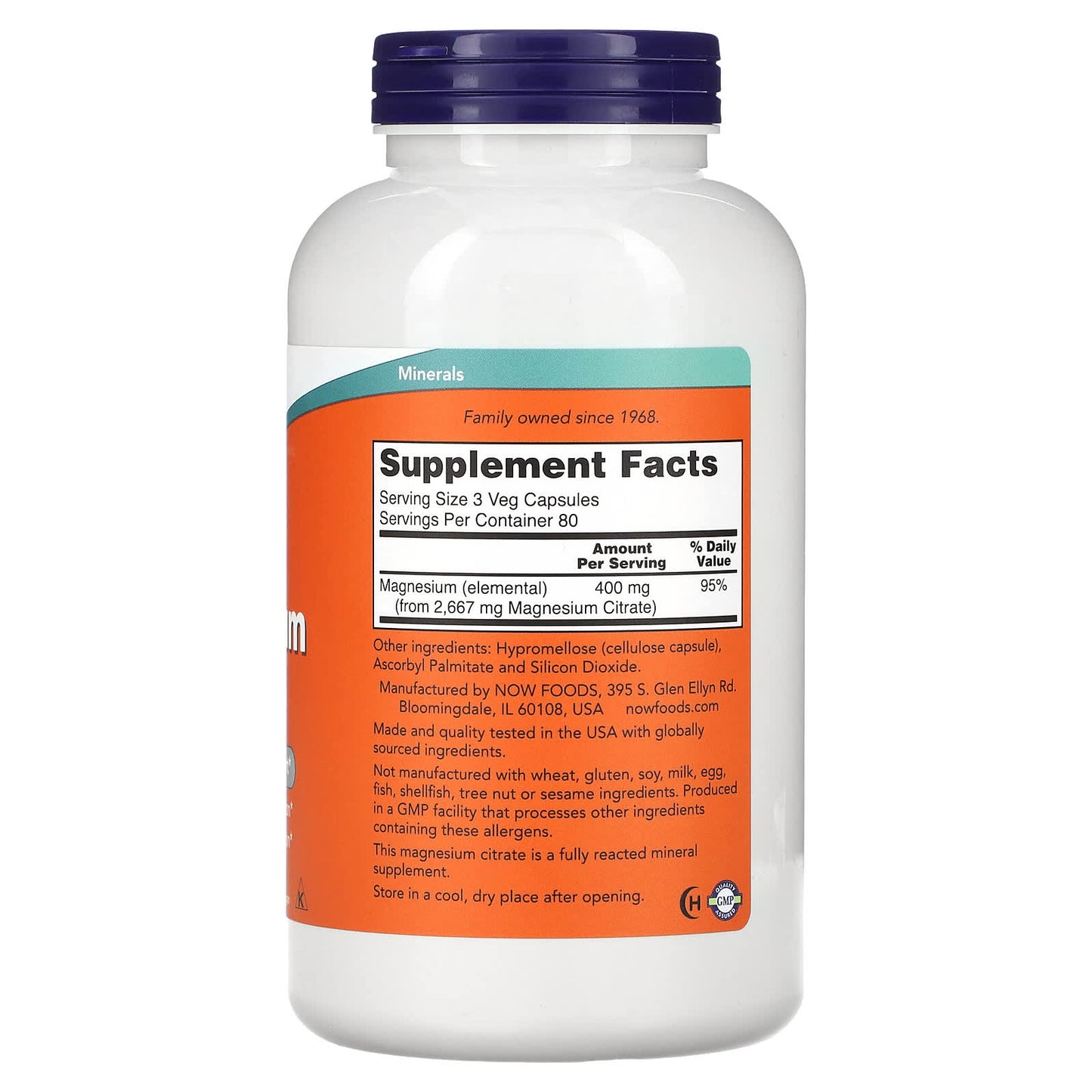 NOW Foods, Magnesium Citrate, 400 mg