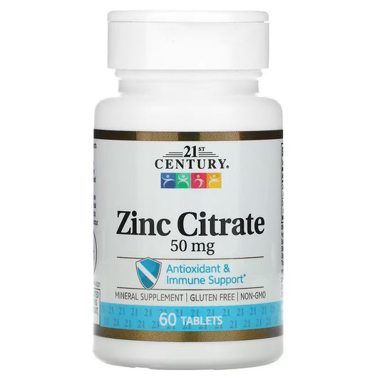 21st Century, Zinc Citrate, 50 mg