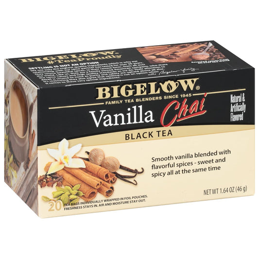 Bigelow Tea, Vanilla Chai Black Tea, Caffeinated Tea, 20 Tea Bags (46 g)