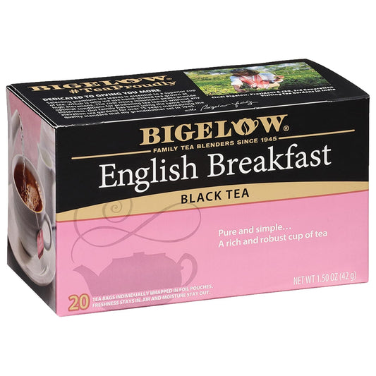 Bigelow Tea, English Breakfast Tea, Caffeinated, 20 Tea Bags (42 g)