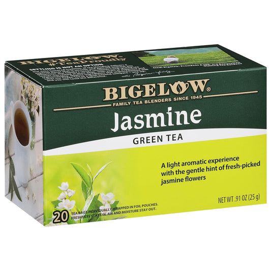Bigelow Tea, Jasmine Green Tea, Caffeinated, 20 Tea Bags (25 g)