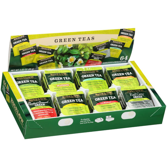 Bigelow Tea, Assortment, Individually Wrapped Green Tea, 64 Tea Bags