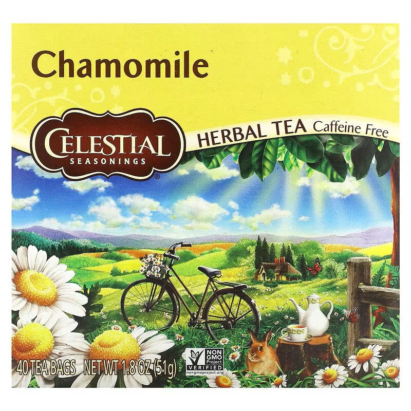 Celestial Seasonings, Herbal Tea, Chamomile, Caffeine Free, 40 Tea Bags