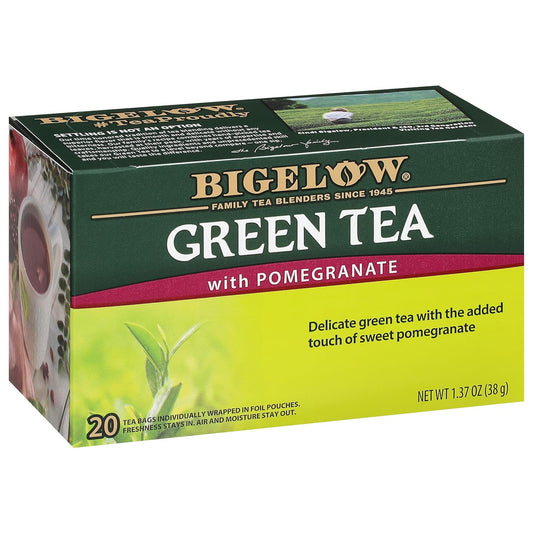 Bigelow Tea, Green Tea with Pomegranate, Caffeinated, 20 Tea Bags (38 g)