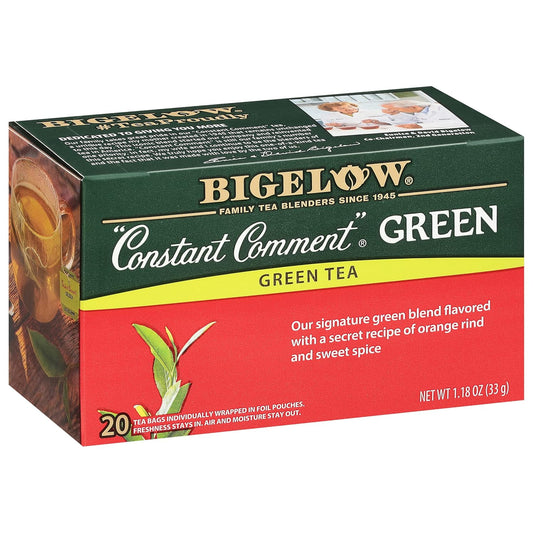 Bigelow Tea, Constant Comment Green Tea, Caffeinated, 20 Tea Bags (33 g)