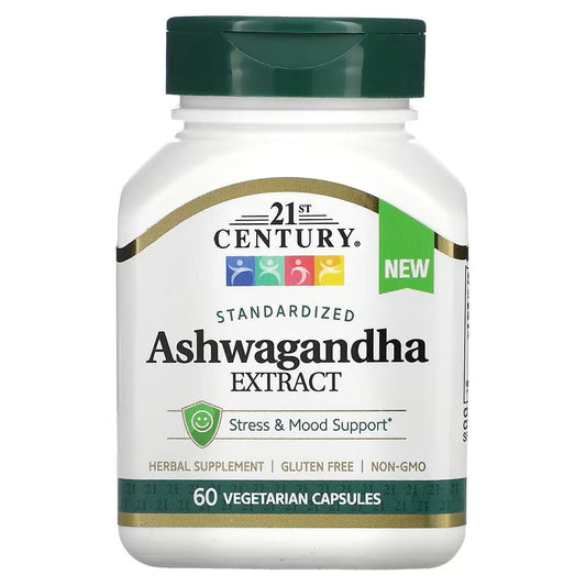 21st Century, Standardized Ashwagandha Extract, 500 mg , 60 Vegetarian Capsules