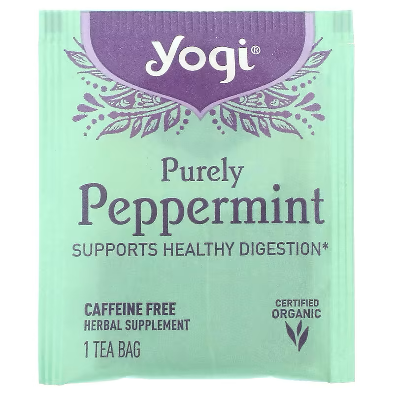 Yogi Tea, Purely Peppermint, Caffeine Free, 16 Tea Bags