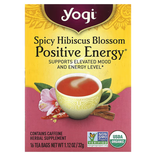 Yogi Tea, Positive Energy, Spicy Hibiscus Blossom, 16 Tea Bags