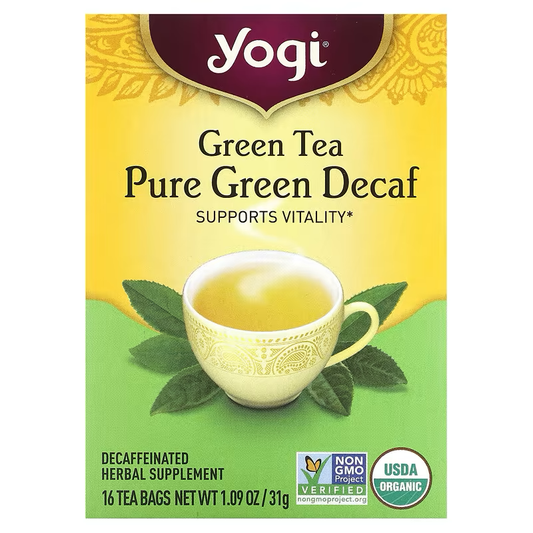 Yogi Tea, Green Tea Pure Green, Decaf, 16 Tea Bags