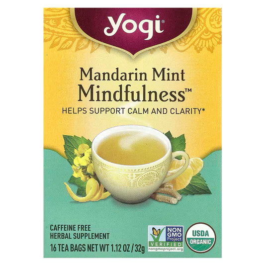 Yogi Tea, Mandarin Mindfulnes, Caffeine Free, 16 Tea Bags