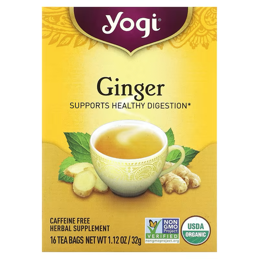 Yogi Tea, Organic Ginger, Caffeine Free, 16 Tea Bags