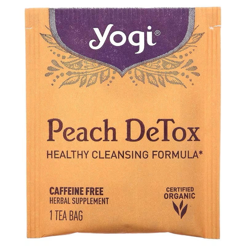 Yogi Tea, Peach DeTox, Caffeine Free, 16 Tea Bags