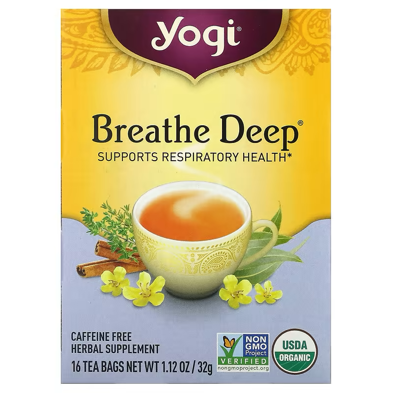 Yogi Tea, Breathe Deep, Caffeine Free, 16 Tea Bags