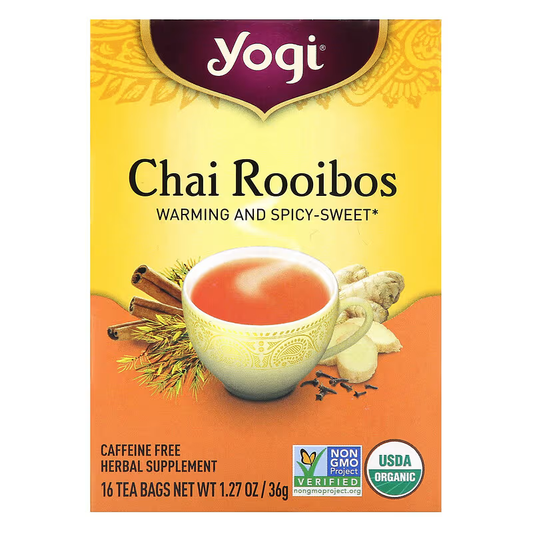 Yogi Tea, Chai Rooibos, Caffeine Free, 16 Tea Bags