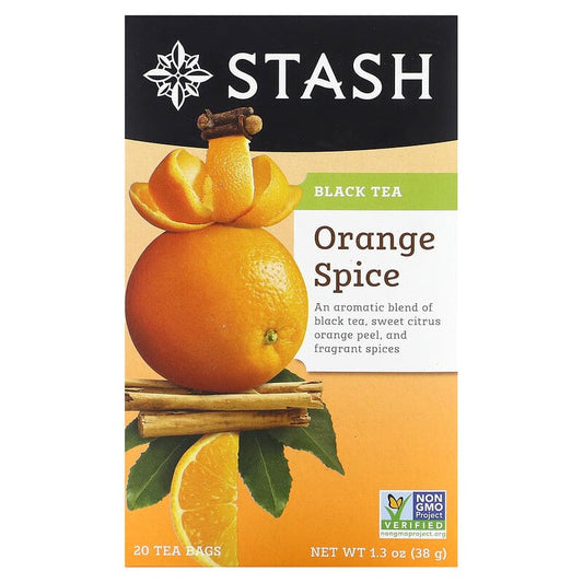 Stash Tea, Black Tea, Orange Spice, 20 Tea Bags, 1.3 oz (38 g)